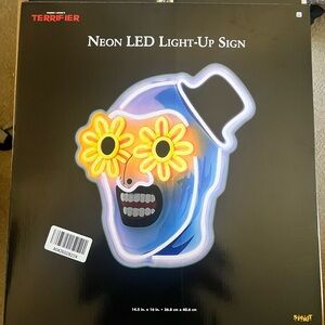COPY - Spirit Halloween Terrifier Art the Clown Neon LED Light-Up Sign
